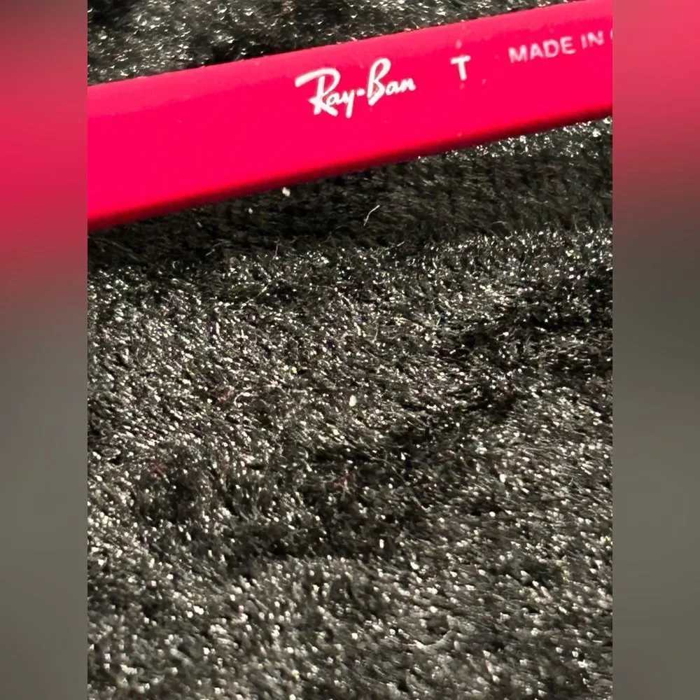 Ray-Ban Kids Eyeglasses RB1591 3806 Clear Pink Bright Fuchsia 47-16-130 used
